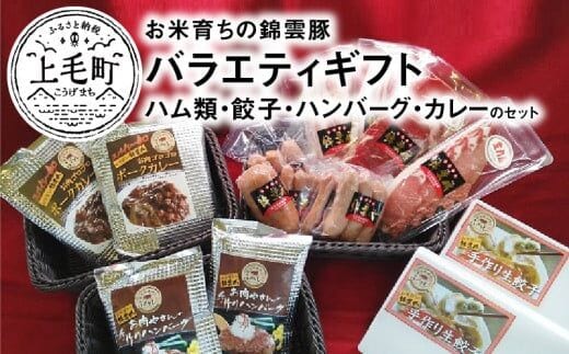 お米育ちの錦雲豚バラエティギフト（ハム類・餃子・ハンバーグ・カレー