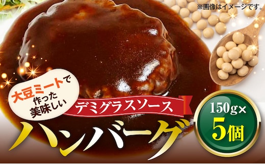 大豆ミートで作った美味しいデミグラスソースハンバーグ 150g×5個 KP8306