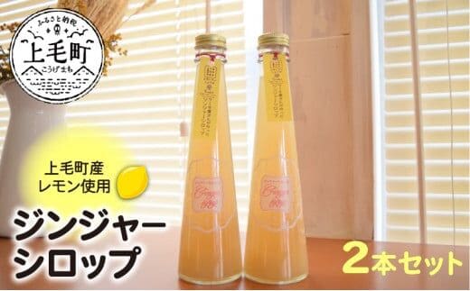 【上毛町産レモン使用】ジンジャーシロップ 2本セット KT0402