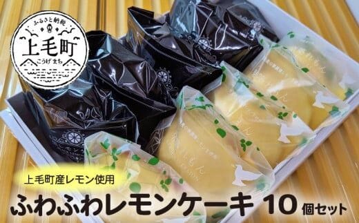 上毛町産レモンのふわふわレモンケーキ 10個入セット KT1101