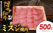 博多和牛 ミスジ焼肉 500g（250g×2p） KY4906