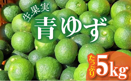訳あり 青ゆず 生果実 たっぷり5㎏ MM0206