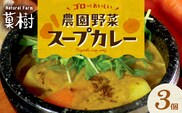 【ナチュラルファーム菓樹】農園野菜スープカレー 3個セット NK0106