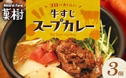 【ナチュラルファーム菓樹】牛すじスープカレー 3個セット NK0406