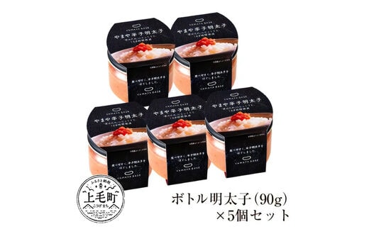 やまや 【便利な皮なし】ボトル明太子 5個セット TY4403