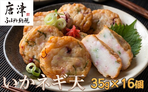 いかネギ天 35g×16個(合計560g) 数量限定 味工房歳香亭オリジナル レンジでチンの簡単調理でふわふわ触感がよみがえる おつまみや朝食夕食のおかず、贈答用にも