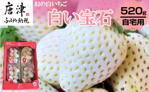 『先行予約』【令和8年2月上旬から4月下旬までにお届け】白い宝石 白いちご 約130g×4P(合計約520g) ご自宅用 いちご イチゴ 苺 贈答 フルーツ 果物 希少