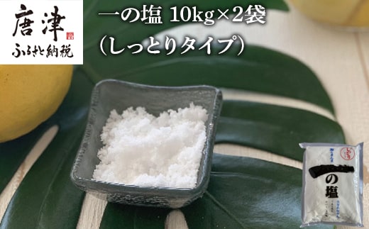 唐津 一の塩 10kg×2袋 (しっとりタイプ) 調味料 料理 しお ソルト