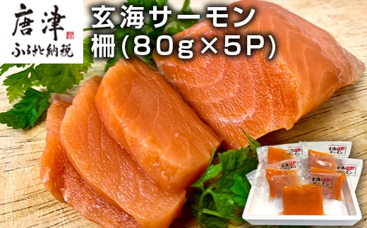 玄海サーモン 柵(80g×5P) 刺身用 サーモントラウト 小分け