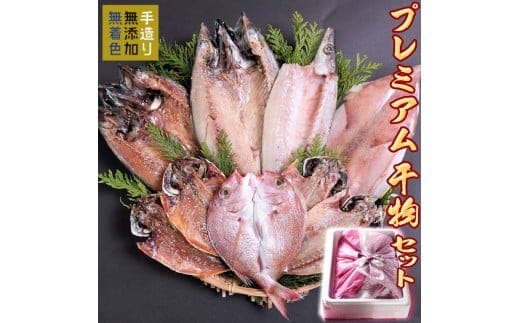 唐津産プレミアム 極選干物セット 旬サバ(トキサバ)淡塩造り 旬サバみりん 旬アジ開き 旬アジみりん 金時鯛一夜干し(旬の白身魚干物) 呼子イカ ヤリイカ一夜干し 銀カマス一夜干し 7種9尾 健康高級ひものセット 干物