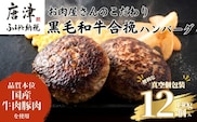 黒毛和牛合挽ハンバーグ 140g×12個(合計1.68kg) 個別真空 惣菜 夕食 小分け 焼くだけ 簡単調理 贈り物 唐津 ギフト
