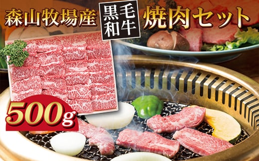 b-444 森山牧場 焼肉セット 500g 黒毛和牛