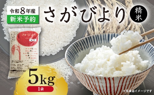 【新米予約】令和8年産 はがくれ農園のさがびより 精米 5kg 米 お米 _b-511