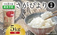【新米予約】令和8年産 はがくれ農園のさがびより 玄米 5kg 米 お米 _b-510