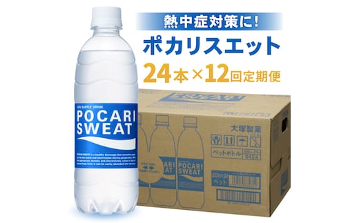 【熱中症対策】＜12回定期便＞500ml 1箱（24本）×12回 ポカリスエット【大塚製薬】 [FBD008]