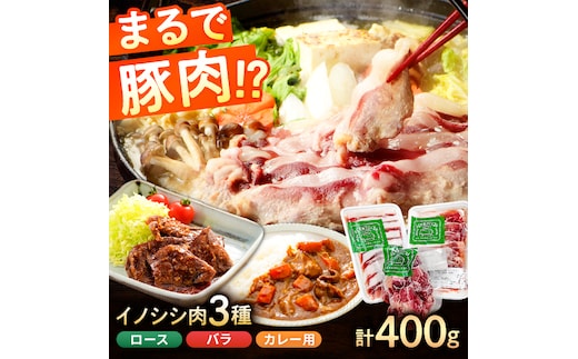 低カロリーで上質なタンパク質♪脊振の美味しいジビエ(猪肉)セット 400g【アスタラビスタ】[FAM006]