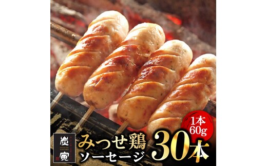 ＜大きくてジューシー！＞みつせ鶏ソーセージ30本セット 吉野ヶ里町/炭寅コーポレーション [FCI011]