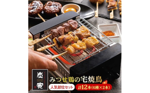 ≪人気店の焼鳥をご家庭で≫程よい歯ごたえと豊かな風味が魅力！みつせ鶏焼鳥6種12本 吉野ヶ里町/炭寅コーポレーション [FCI007]