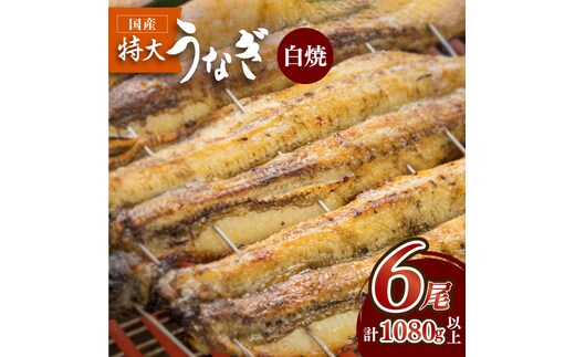 ふっくらジューシーのこだわり国産うなぎの白焼 6枚セット【丸安】 [FAD017]
