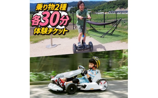 ＜人気体験の欲張りセット！＞ゴーカート30分＆セグウェイ・キックボード・ミニカートの中から1種選べる30分利用券 吉野ヶ里/e-ビークルパーク [FCS003]