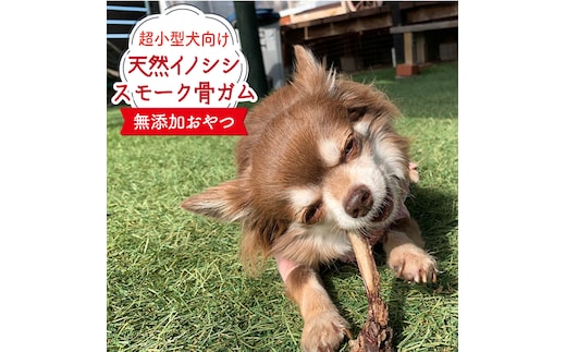 超小型犬向け☆天然いのししのスモーク骨ガム100g わんこin食堂/吉野ヶ里町 [FCG061]