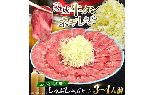 九州産 黒毛和牛 牛タンしゃぶしゃぶセット 500g 吉野ヶ里町/やきとり紋次郎 [FCJ071]