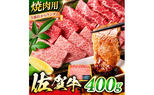 艶さし！ 佐賀牛 焼肉用（バラor肩orモモのいずれか1種） 400g 吉野ヶ里町 [FDB076]