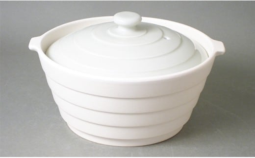 有田焼 熱々のまま食卓へ「Only碗」（アイボリー）【大慶】 土鍋 直火対応 電子レンジ対応 オーブン対応 キッチン用品 調理用具 食器兼用土鍋 うつわ 一人暮らしの土鍋 一人用鍋 レシピ付 A24-28