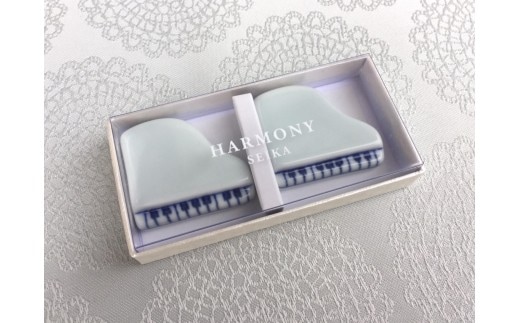 ハーモニー グランドピアノ箸置(2個入り) しん窯・青花 A10-99