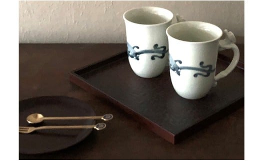 十三代李参平監修 有田焼マグカップ２個セット【龍】 A40-56