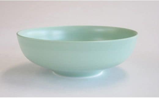 ARITA PORCELAIN LAB(アリタポーセリンラボ) パールグリーン・丸菓子鉢 有田焼 サラダボール カレー皿 麺鉢 パステルカラー A21-9