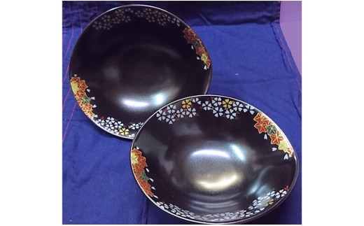 黒マットのサラダボール大・小セット 九州特産品販売 A12-165