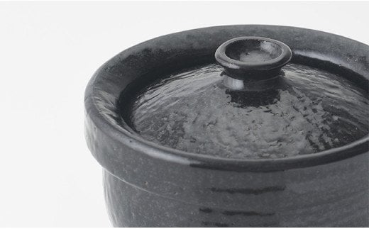 土鍋で炊くと米が甘くなる 「濃黒3合釜鍋 雑穀ご飯鍋」 ARITA PLUS A90-11