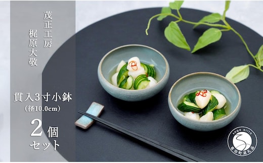 有田焼 貫入青磁3寸小鉢 2個セット【梶原大敬 茂正工房】器 うつわ 食器 皿 小ぶり 小鉢 ボウル 2個 セット ペア 青磁 貫入 青 夏 シンプル 作家 ろくろ 電子レンジ対応 A24-163