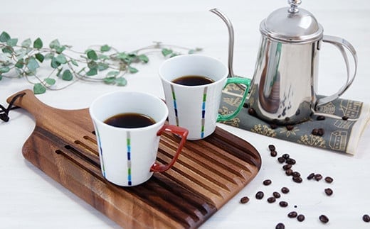 有田焼 irodori ライン ペアマグ【よう楽庵・たかす】器 食器 陶磁器 カップ マグカップ コーヒーカップ ペア ギフト 30000円 3万円 A30-756