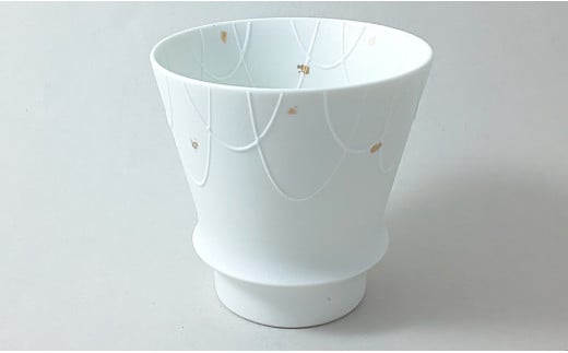 有田焼 匠の蔵 結 至高の焼酎グラス【ヤマト陶磁器】食器 器 うつわ 磁器 陶磁器 酒器 焼酎グラス グラス コップ カップ タンブラー シンプル 白 ホワイト 金彩 A15-374