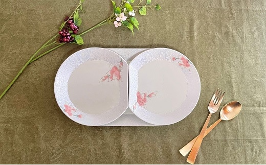 田清窯 組める有田焼 煌めく木蓮花 プレート皿 大 3枚セット A60-37