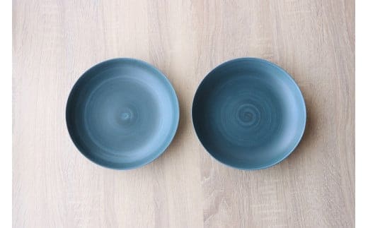 有田焼 Koselig-arita multi plate ネイビー 紺 プレート 2枚組 山忠 器 うつわ 食器 食器セット 皿 丸皿 北欧 シンプル モダン ワンプレート マルチプレート パスタ皿 カレー皿 軽量 A24-44