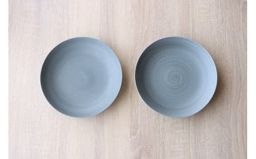 有田焼 Koselig-arita multi plate グレー プレート 2枚組 山忠 器 うつわ 食器 食器セット 皿 丸皿 北欧 シンプル モダン ワンプレート マルチプレート パスタ皿 カレー皿 軽量 A24-45