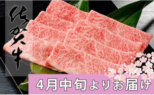 N20-40【4月中旬発送】発送予約受付 佐賀牛しゃぶしゃぶ肉 560g（280g