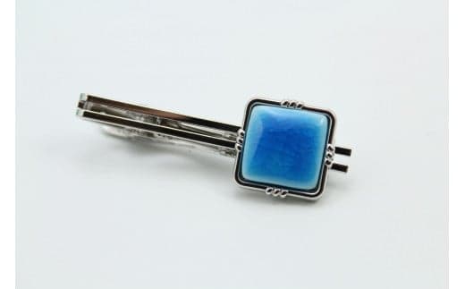 ネクタイピン スカイブルー 有田焼アクセサリー二宮閑山 おしゃれ アクセサリー 磁器 A12-214