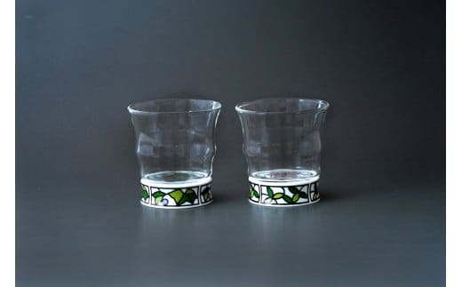 有田焼 ペアロックグラス ( ビートロ葡萄 / ビートロ薔薇)【東洋セラミックス】食器 酒器 グラス ロックグラス ペア セット ぶどう バラ 上品 A18-158