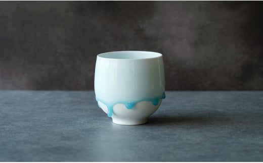 西隆行 雫グラス 丸型 有田焼 コップ カップ 400ccカップ 食器 うつわ 器 大きめカップ 焼酎グラス グラス ろくろ 手仕事 手づくり 手作り 作家 ギフト 贈答 グラス しずく 雫 35000円 3.5万円 A35-526