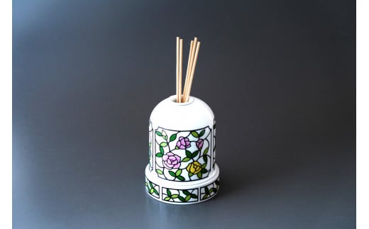 有田焼 フレグランススタンド（灯りなし）ビートロ薔薇 東洋セラミックス A14-136
