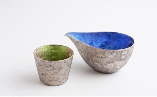 有田焼 麟 Lin プラチナ 冷酒器【金照堂】和食器 食器 酒器 片口 ぐい呑み ぐいのみ おちょこ お猪口 酒器セット 晩酌 盃 メタリック ハレの日 お祝い かっこいい おしゃれ ギフト A45-368