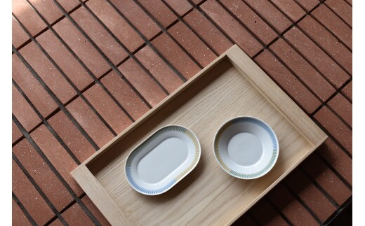 1616/ PC Oval Plate 200 & Deep Plate 160 セット【1616/arita japan】有田焼 食器 器 皿 中皿 楕円皿 オーバル ディープ プレート ホワイト シンプル A27-20