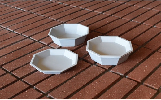 1616/ TY Anise Plate & Bowl 150 4枚セット【1616/arita japan】有田焼 食器 器 皿 小皿 八角皿 鉢 小鉢 アニス プレート ボウル グレー シンプル A40-378