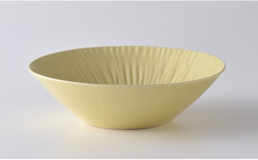 有田焼 乃利陶窯 五臓六腑が喜ぶ【もえぎ】萌黄鎬彫19.5cm多用鉢 A24-60