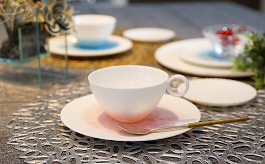 やま平窯元 エッグシェル コーヒーC/S 泡 Pink A35-198