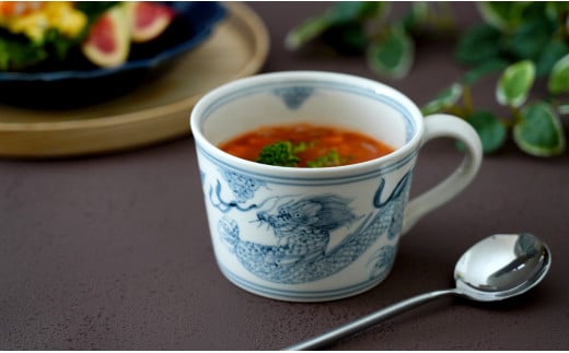 有田焼 坂本窯陶工房 龍絵スープマグ 35000円 3.5万円 A35-510